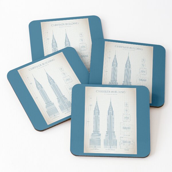 Item preview, Chrysler Building (Ivory+Blue) designed and sold by BGALAXY.