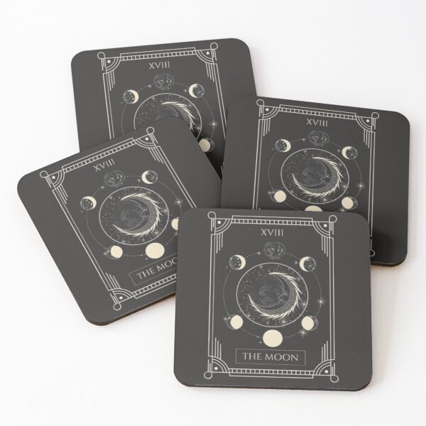 Item preview, The Moon Tarot Card XVIII Celestial designed and sold by 63Hotpeppers.