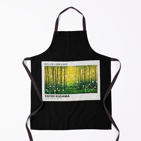 Item preview, Inspired by Yayoi Kusama Bamboo Forest Dots Poster, Mori Art Museum Japanese Modern Art Print, Glowing Yellow Green Nature Wall Decor designed and sold by MorningJoco.