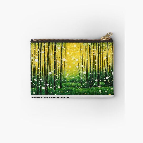 Item preview, Inspired by Yayoi Kusama Bamboo Forest Dots Poster, Mori Art Museum Japanese Modern Art Print, Glowing Yellow Green Nature Wall Decor designed and sold by MorningJoco.