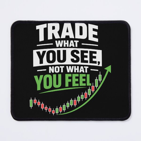 Item preview, Trade What You See Not What You Feel Modern Stock Market Trading Quote with Bullish Candlestick Chart and Minimalist Trader Motivation designed and sold by Huddy-clothes.