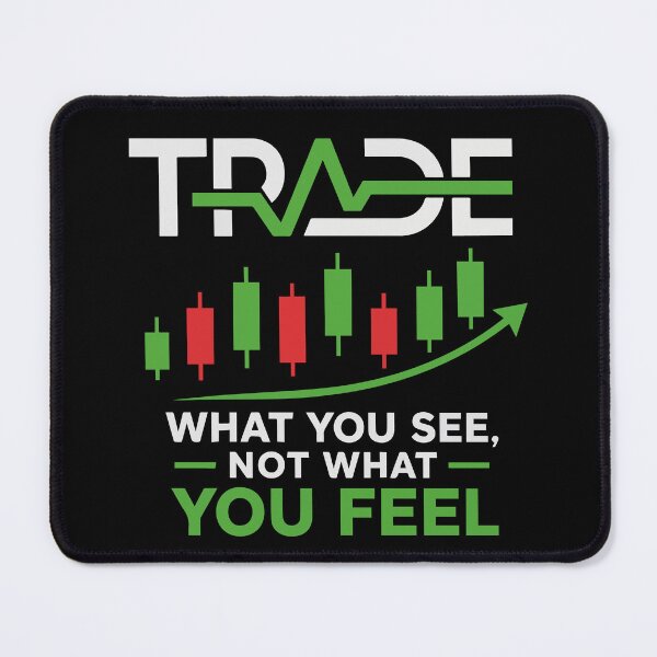 Item preview, Trade What You See Not What You Feel Modern Stock Market Trading Quote with Bullish Candlestick Chart and Minimalist Trader Motivation designed and sold by Huddy-clothes.