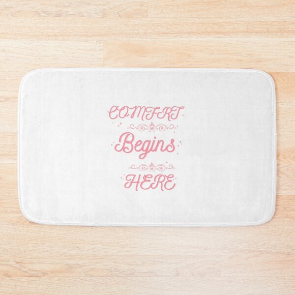 Item preview, Comfort Begins Here Typography – Elegant Pink Script Design designed and sold by EdgeSphere.
