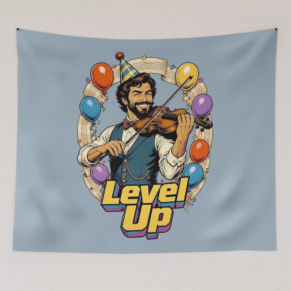 Item preview, Violin Birthday Level Up - Violin Quote designed and sold by Art-Arcade6.