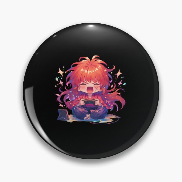 Item preview, Himura Kenshin Rurouni Kenshin Cute Chibi Playing Video Game Anime Classic designed and sold by penilopkgb.