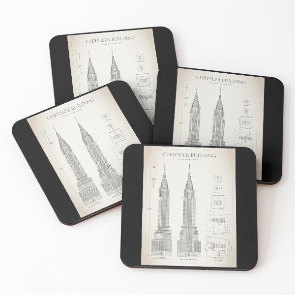 Item preview, Chrysler Building (Ivory Brown Grid) designed and sold by BGALAXY.