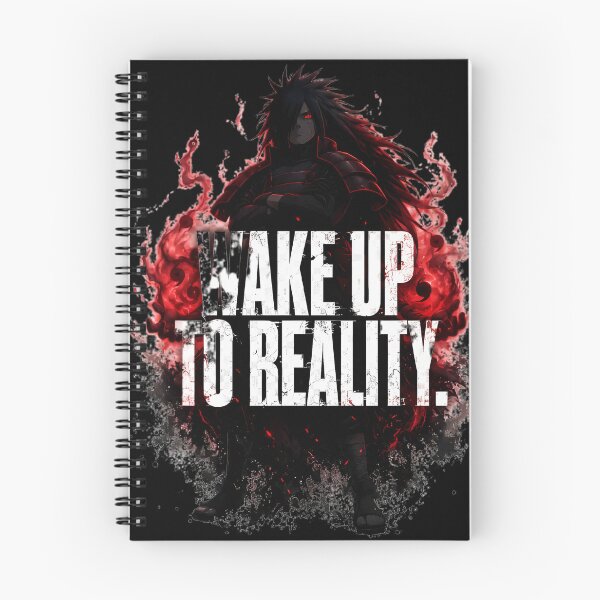 Item preview, Madara Uchiha Wake Up to Reality – Naruto Anime Quote designed and sold by Pir8prints.