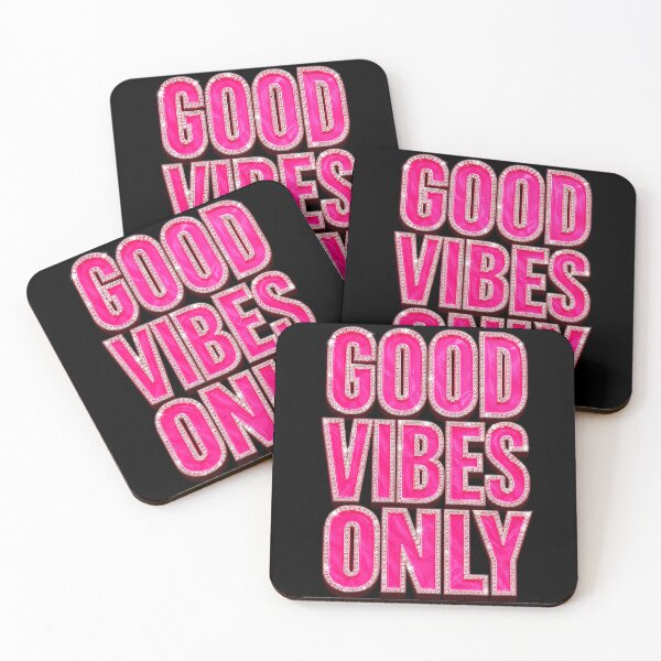 Item preview, Good Vibes Only Pink Bling Rhinestone Typography designed and sold by DjFreeq.