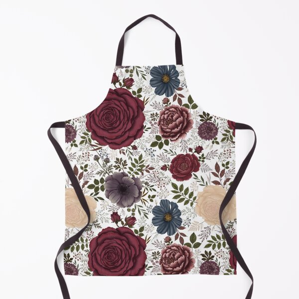 Item preview, Vintage Moody Floral Pattern | Burgundy Rose Botanical on Antique Cream | Cottagecore Seamless Print designed and sold by neenu-bhasin11.