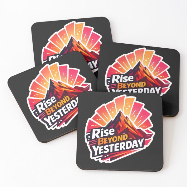 Item preview, Rise Beyond Yesterday Motivational Mountain Sticker | Inspirational Growth Quote | Adventure Mindset Decal designed and sold by MCV-Designs.