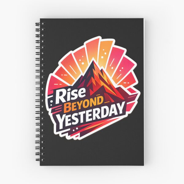 Item preview, Rise Beyond Yesterday Motivational Mountain Sticker | Inspirational Growth Quote | Adventure Mindset Decal designed and sold by MCV-Designs.