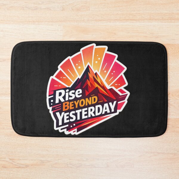 Item preview, Rise Beyond Yesterday Motivational Mountain Sticker | Inspirational Growth Quote | Adventure Mindset Decal designed and sold by MCV-Designs.