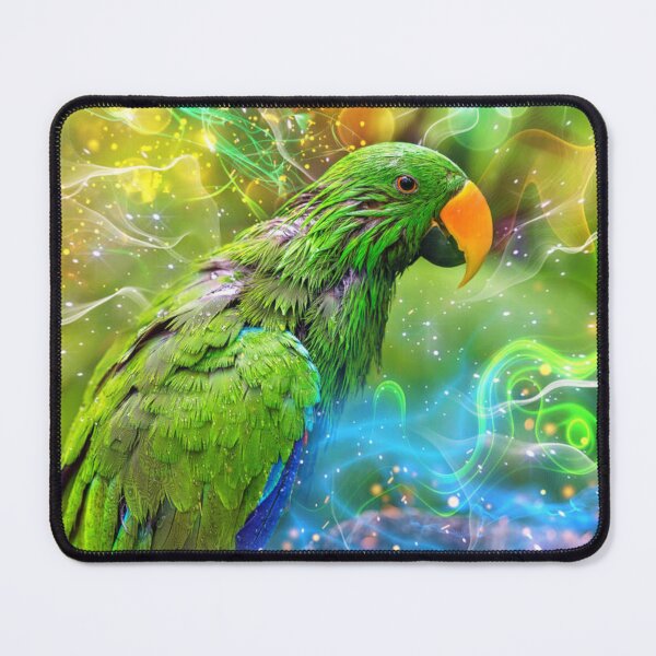 Item preview, Eclectus Parrot with Vibrant Digital Energy designed and sold by montanezshops.