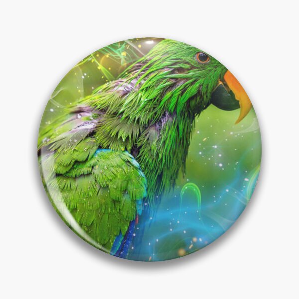 Item preview, Eclectus Parrot with Vibrant Digital Energy designed and sold by montanezshops.
