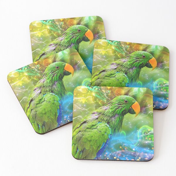 Item preview, Eclectus Parrot with Vibrant Digital Energy designed and sold by montanezshops.
