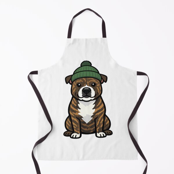 Item preview, Brindle Staffordshire Bull Terrier in Beanie designed and sold by BestFriendTees.