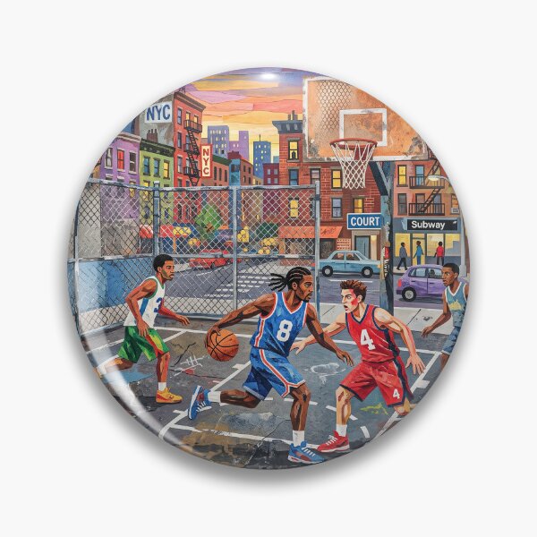 Item preview, NYC Gritty Basketball Court designed and sold by Home Decor Art.