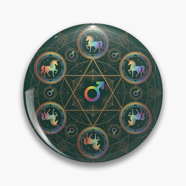 Item preview, Rainbow Unicorn Mandala Sacred Geometry Art designed and sold by ZhivanCrimson.