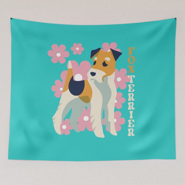 Item preview, Floral Wire Fox Terrier designed and sold by IvysCreativityHouse.