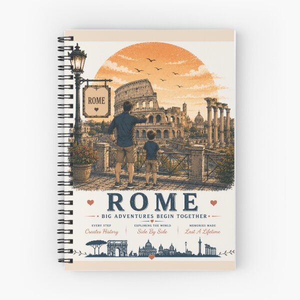 Artikelvorschau, Rome Father Son Duo Big Adventures Begin Together entworfen und verkauft von BagFactoryUK.
