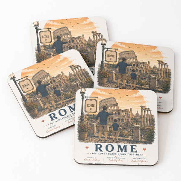 Aperçu de l'œuvre Rome Father Son Duo Big Adventures Begin Together créée et vendue par BagFactoryUK.