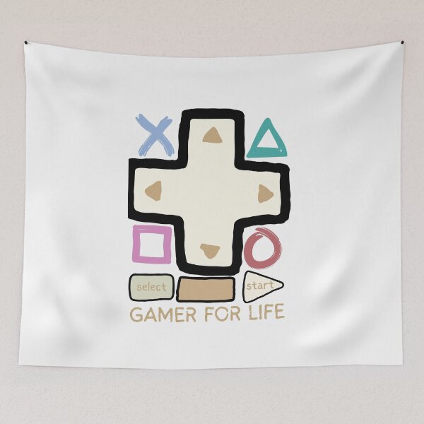 Item preview, GAMER FOR LIFE-– Retro Controller Minimalist Gaming Design designed and sold by KomixsDesign.