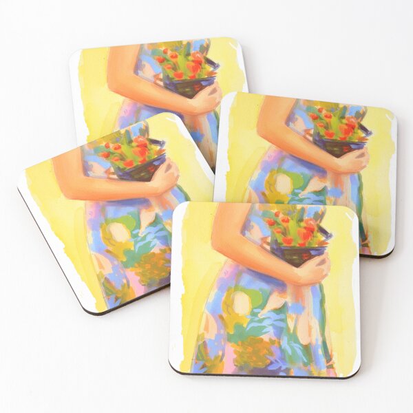 Item preview, Painting, woman in vivid floral dress designed and sold by Fayes4Art.