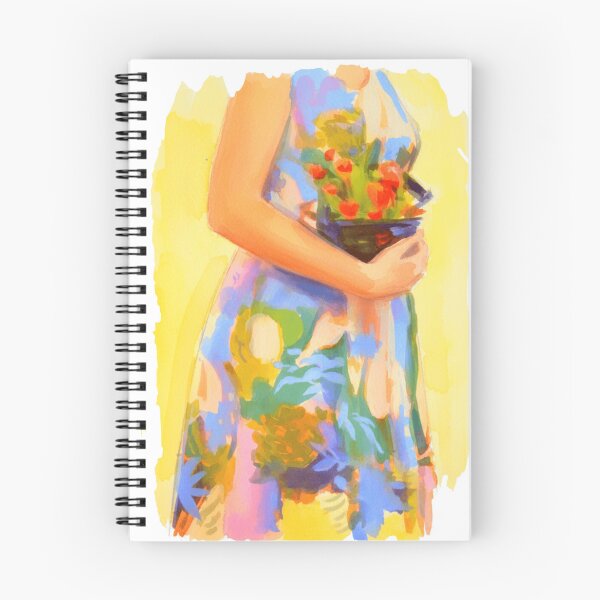 Item preview, Painting, woman in vivid floral dress designed and sold by Fayes4Art.