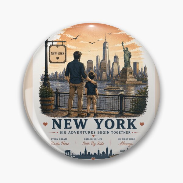 Item preview, New York Father Son Duo Big Adventures Begin Together  designed and sold by BagFactoryUK.