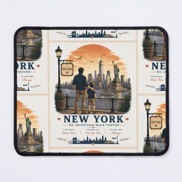 Item preview, New York Father Son Duo Big Adventures Begin Together  designed and sold by BagFactoryUK.