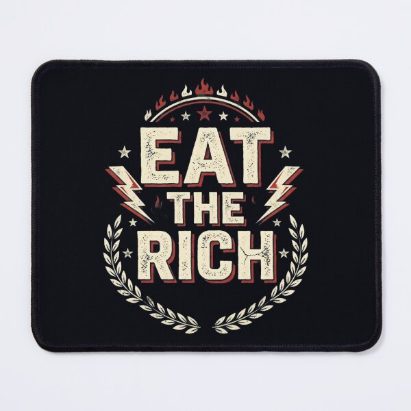 Item preview, Eat The Rich Vintage Protest Typography | Retro Distressed Graphic Tee | Bold Statement Streetwear Design designed and sold by Bhaskar Digital Art.