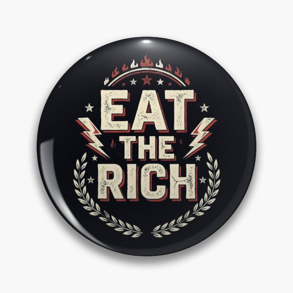 Item preview, Eat The Rich Vintage Protest Typography | Retro Distressed Graphic Tee | Bold Statement Streetwear Design designed and sold by Bhaskar Digital Art.
