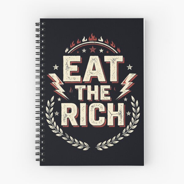 Item preview, Eat The Rich Vintage Protest Typography | Retro Distressed Graphic Tee | Bold Statement Streetwear Design designed and sold by Bhaskar Digital Art.
