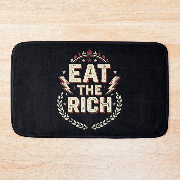 Item preview, Eat The Rich Vintage Protest Typography | Retro Distressed Graphic Tee | Bold Statement Streetwear Design designed and sold by Bhaskar Digital Art.