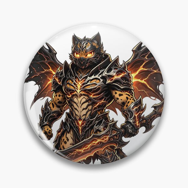Item preview, The Abyssal Ocelot - Dark Fantasy Warrior of Felis Nigripes designed and sold by ABYSSLAB.