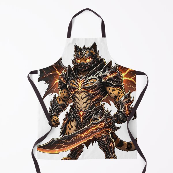 Item preview, The Abyssal Ocelot - Dark Fantasy Warrior of Felis Nigripes designed and sold by ABYSSLAB.