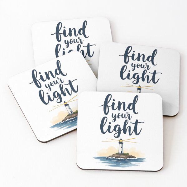 Item preview, Find Your Light Lighthouse Motivational Quote Art  designed and sold by Connys Colorful World.