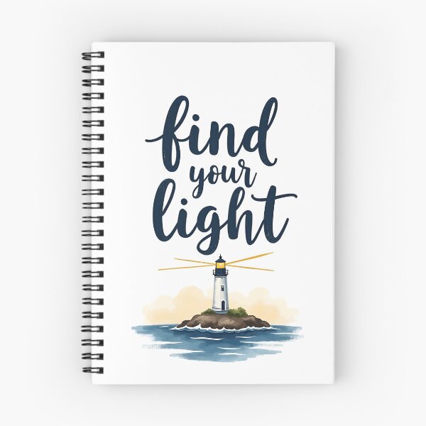 Item preview, Find Your Light Lighthouse Motivational Quote Art  designed and sold by Connys Colorful World.