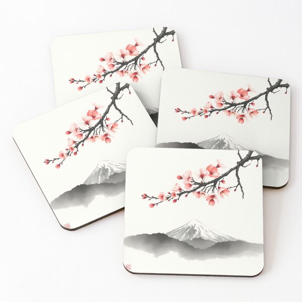 Item preview, Cherry Blossoms Over Snowy Mountain designed and sold by T-domain.
