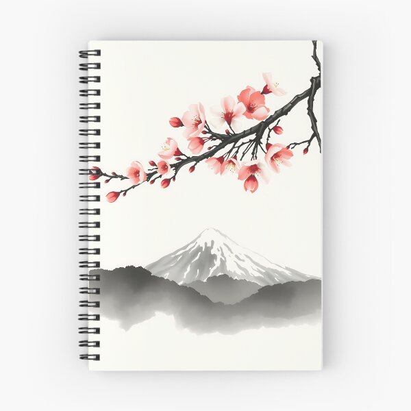 Item preview, Cherry Blossoms Over Snowy Mountain designed and sold by T-domain.