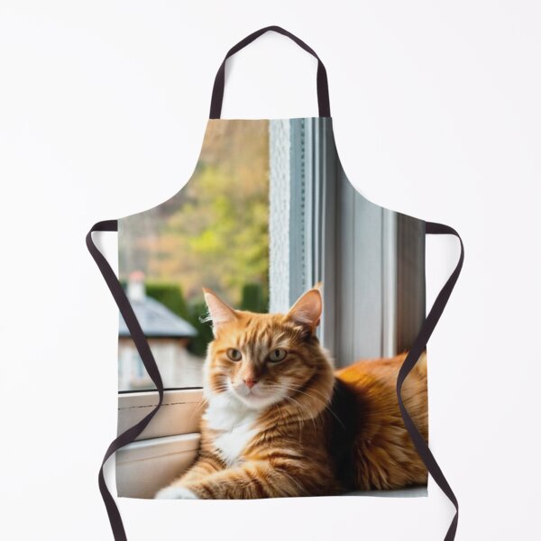 Artikelvorschau, Animals - Ginger and White Cat, Contemplation on a Windowsill entworfen und verkauft von World-Pets.