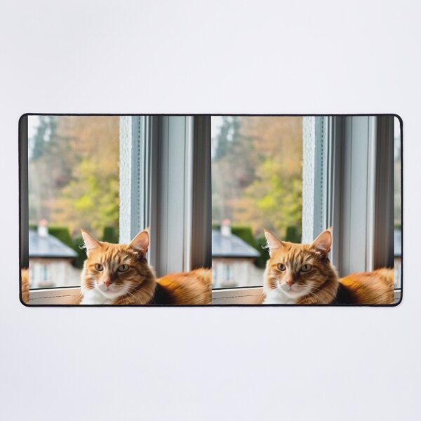 Item preview, Animals - Ginger and White Cat, Contemplation on a Windowsill designed and sold by World-Pets.