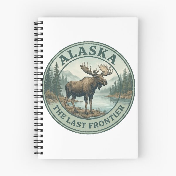 Item preview, Alaska The Last Frontier Vintage Moose Badge designed and sold by CKaracaCrafted.