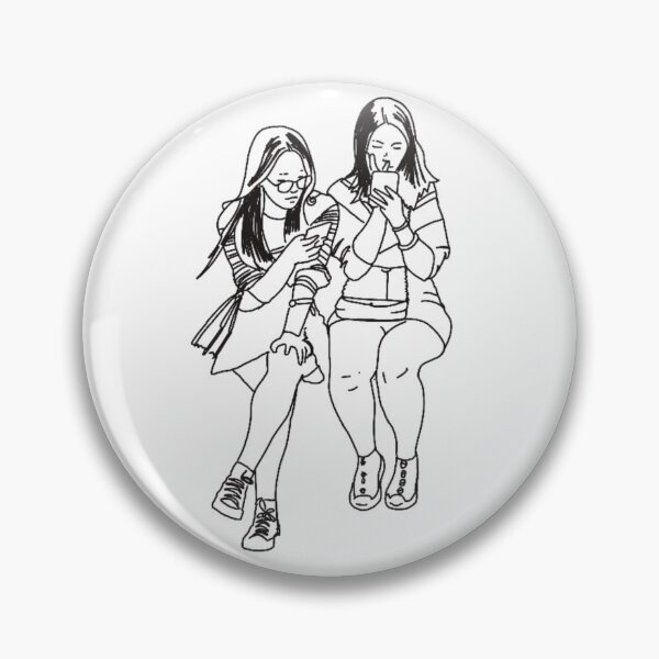 Item preview, Original drawing of girls and their phones  designed and sold by Glockers99.