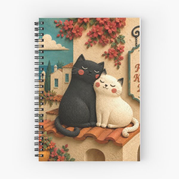 Item preview, Feline Romance in Coastal Village designed and sold by Andy Gambino Art.