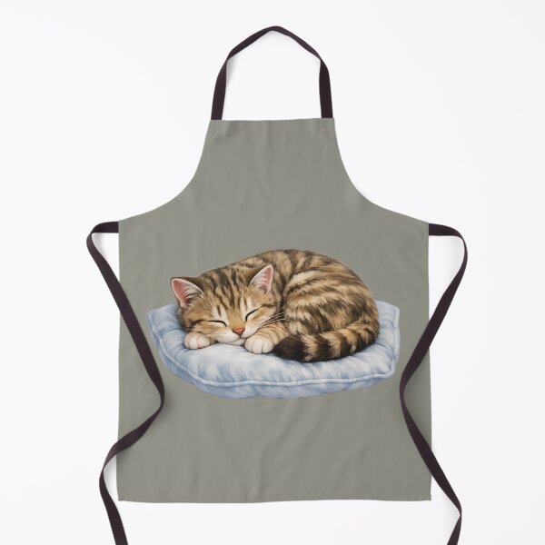 Item preview, Cute Sleepy Tabby Cat on Pillow Vector Design designed and sold by Nawi32.