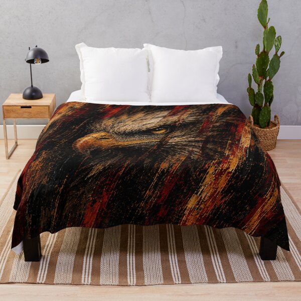 Item preview, Golden Eagle Abstract Fire Splash Wildlife Art designed and sold by Ingorgia Studio.