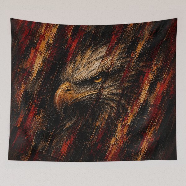 Item preview, Golden Eagle Abstract Fire Splash Wildlife Art designed and sold by Ingorgia Studio.