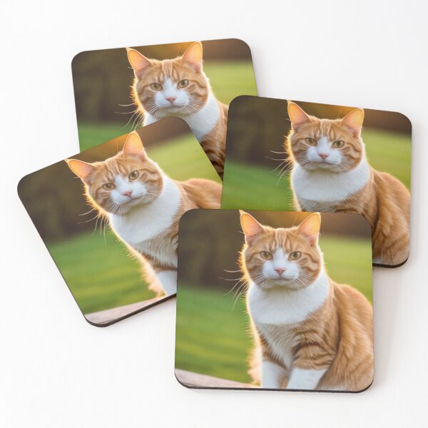 Item preview, Animals - Ginger and White Cat, Golden Hour Serenity designed and sold by World-Pets.