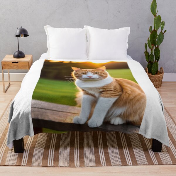 Item preview, Animals - Ginger and White Cat, Golden Hour Serenity designed and sold by World-Pets.